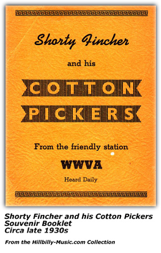 Folio - Shorty Fincher's Cotton Pickers - WWVA