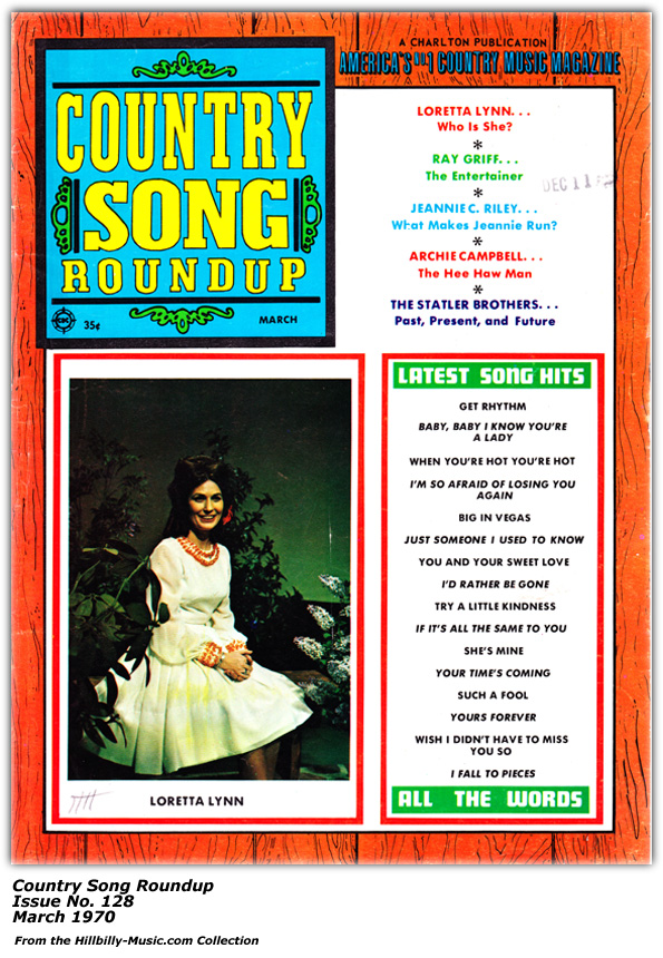 Cover - Country Song Roundup - Issue No. 128 - March 1970 - Loretta Lynn