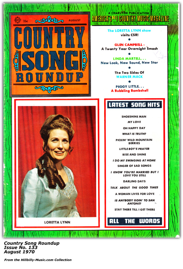 Cover - Country Song Roundup - Issue No. 133 - August 1970