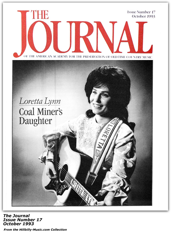 Cover - The Journal - Issue No. 17 - October 1993 - Loretta Lynn