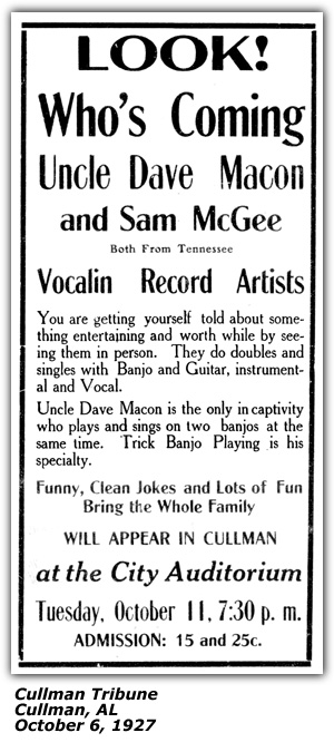 Nashville Banner Headline - September 7, 1929