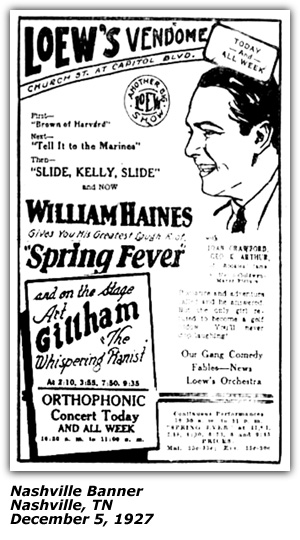 Nashville Banner Headline - September 8, 1929