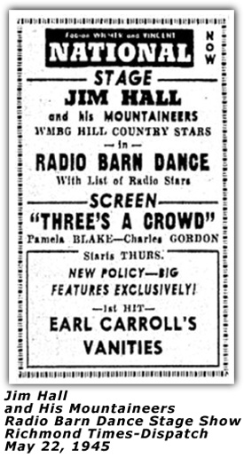Jim Hall Mountaineers Radio Barn Dance