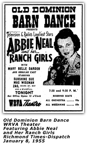 Abbie Neal and Her Ranch Girls - Jan 8 1955