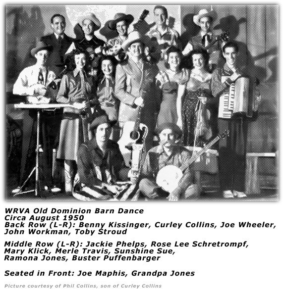Old Dominion Barn Dance Cast Circa August 1950