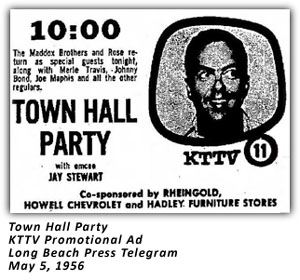 Town Hall Party - KTTV Ad - 1956