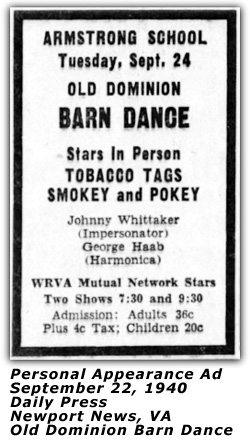Personal Appearance Ad - Sep 22 1940