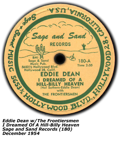 Eddie Dean - I Dreamed Of A Hillbilly Heaven - December 1954
