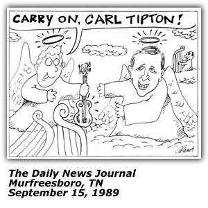 Promo Ad - Editorial Cartoon - Cary On, Carl Tipton - September 1989