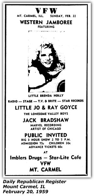 Promo Ad - Dora High School - Ozark Ramblers - Dora, MO - Brenda Holly - July 1959