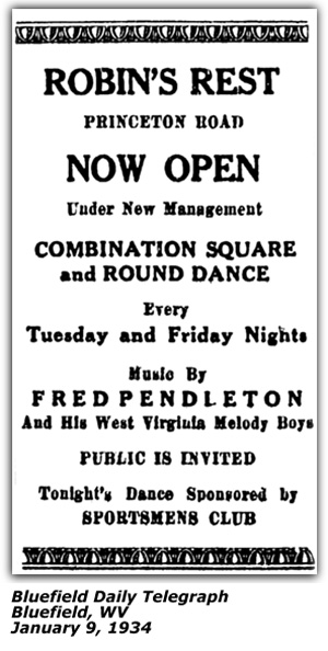 Promo Ad Fred Pendleton 1934
