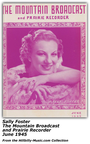 Sally Foster - The Mountain Broadcast and Prairie Recorder - June 1945 Cover