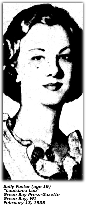 Sally Foster - Louisiana Lou - Green Bay, WI - February 1935