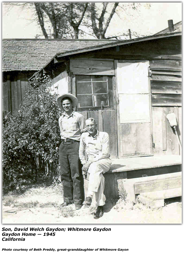 David Welch Gaydon - Whitmore Gaydon - California - 1945