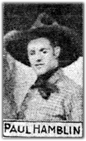 Paul Hamblin - picture acocmpanying obituary - February 1933