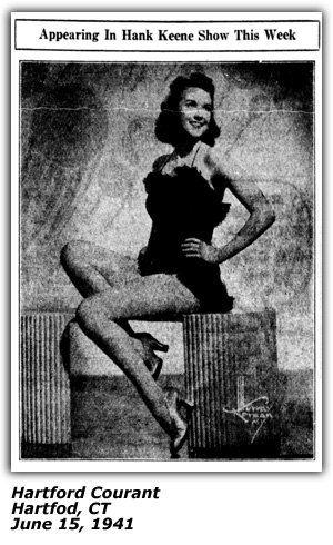 Promo Ad - Appearing in Hank Keene Show This Week - Hartford, CT - June 1941