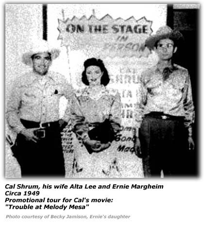 Cal Shrum, Alta Lee and Ernie Margheim - Circa 1949