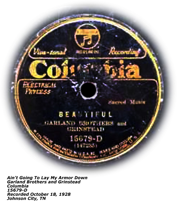 Columbia - 15679-D - Garland Brothers and Grinstead - Beautiful - October 18, 1928 - Johnson City, TN