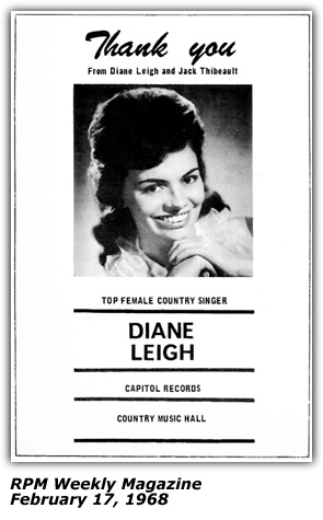 Dianne Leigh - Press Photo - Thank You - 1968
