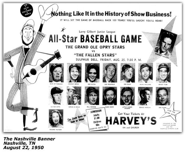 Bob Eaton - Nashville Softball Game - 1950