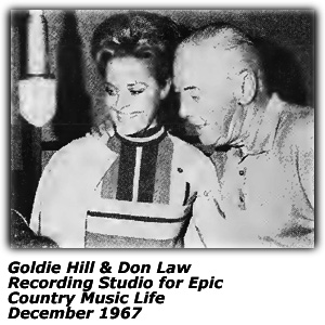 Goldie Hill - Don Law - Epic Recording Studio - 1967