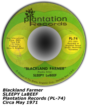 Blackland Farmer - Plantation Records - PL-74 - 1971