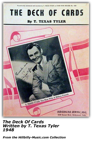 Sheet Music; Deck of Cards; T. Texas Tyler; 1948