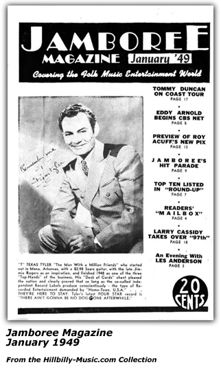 Jamboree Magazine; T. Texas Tyler; January 1949