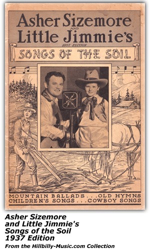 Folio - Asher Sizemore and Little Jimmie's 1937 Edition Songs of the Soil - Cover - Circa 1937