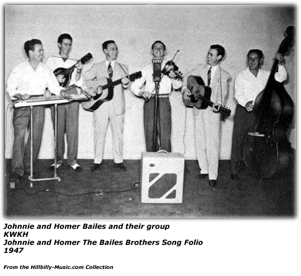 Johnnie and Homer Bailes at KWKH - 1947