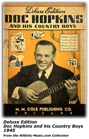 Song Folio - Doc Hopkins and his Country Boys - 1945