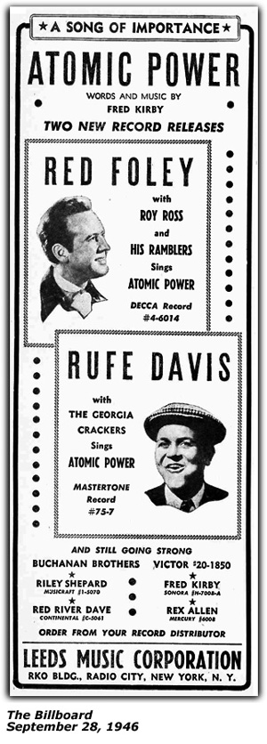 Promo Ad - Atomic Power - Billboard - September 1946