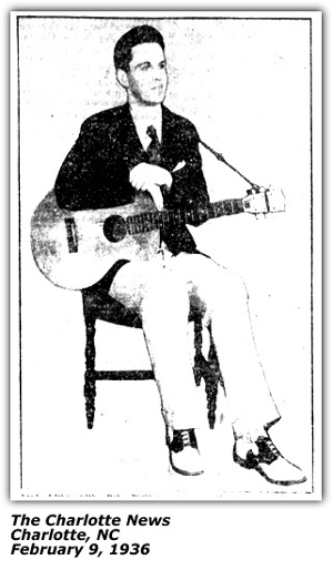 Fred Kirby - Radio PR Photo - Charlotte News - 1936