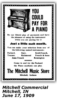Promo Ad - Mitchell Music Store - June 1909