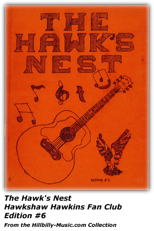 Cover - Hawk's Nest Fan Club Newsletter