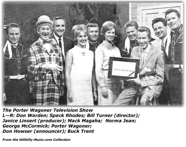 Norma Jean - Don Warden - Buck Trent - George McCormick - Mac Magaha - Porter Wagoner Television Show Hits The Road - 1960's