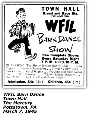 WFIL Barn Dance Town Hall March 7, 1945
