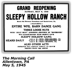 WFIL Barn Dance Gang Sleepy Hollow Ranch May 5 1945
