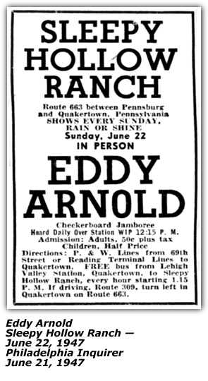 Eddy Arnold Sleepy Hollow Ranch June 21 1947