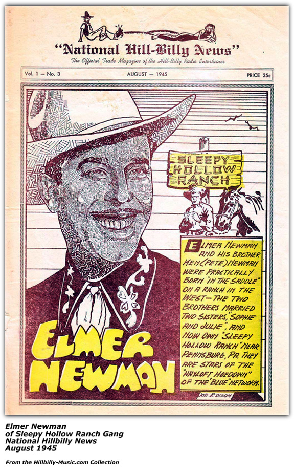 Ekner Newnan - National Hillbilly News Cover - August 1945