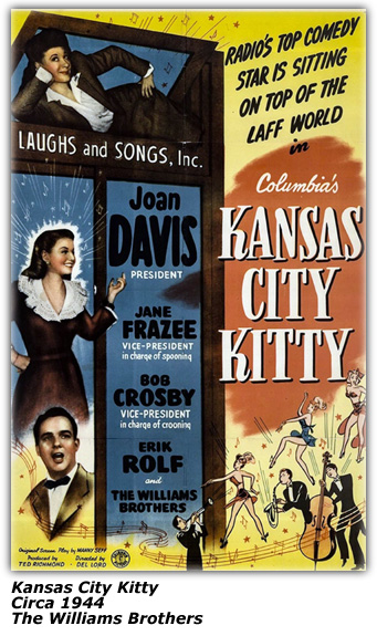 Movie Poster - Kansas City Kitty - Williams Brothers -1944