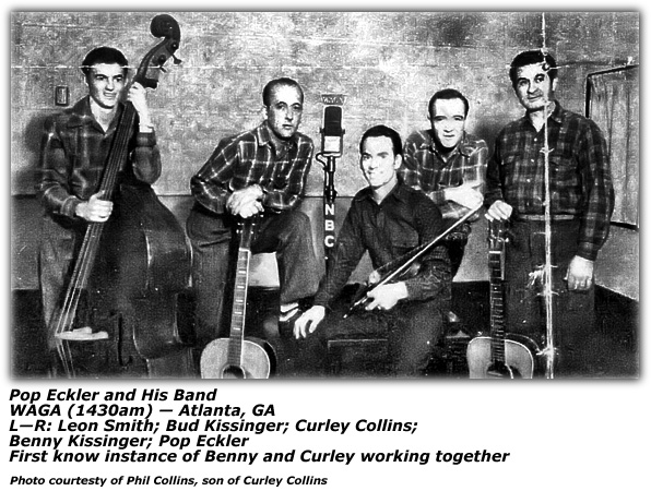 Leon Smith; Bud Kissinger; Curley Collins; Benny Kissinger; Pop Eckler; WAGA - Atlanta; 1941