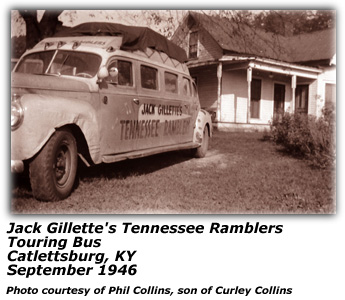 Jack Gillette's Tennessee Ramblers Touring Bus  - Catlettsburg, KY - September 1946