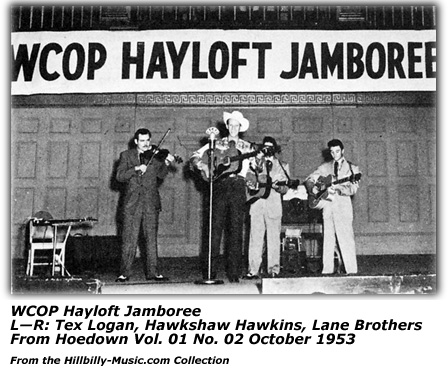 WCOP Hayloft Jamboree - Tex Logan - Hawkshaw Hawkins - Lane Brothers - 1953