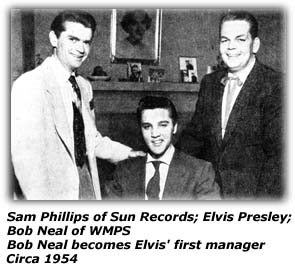 Sam Phillips, Elvis Presley, Bob Neal - 1954