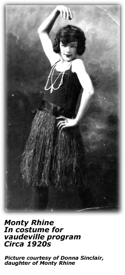 Monty Rhine as young vaudeville actor