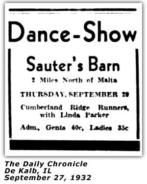 Promo Ad - Linda Parker - De Kalb, IL - Sep 27 1932