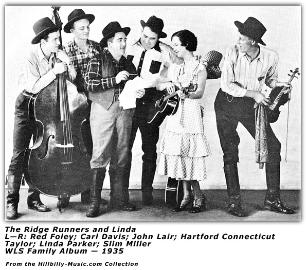 Cumberland Ridge Runners; Red Foley; Karl Davis; John Lair; Harford Connecticut Taylor; Linda Parker; Slim Miller - WLS Family Album 1935