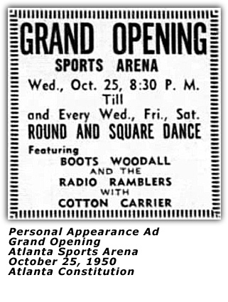 1950 Promo Ad - Sports Arena