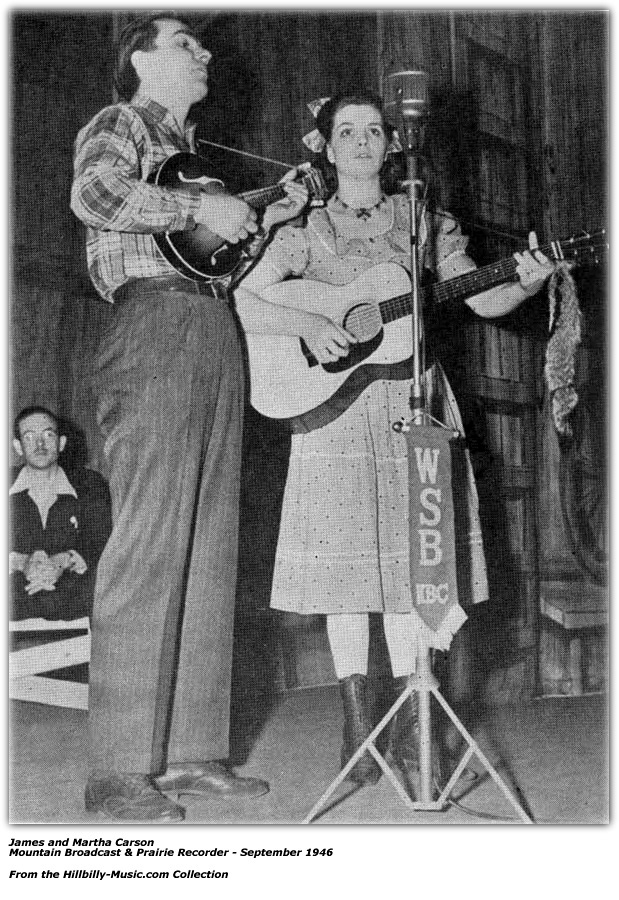 James and Martha Carson - WSB - Atlanta GA - 1946